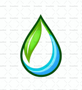 Wassertropfen und Blatt